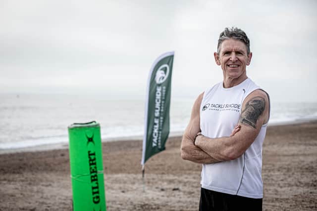 Southsea local Paul Pook, a former professional rugby player and international coach, will take to the freezing sea to launch a suicide prevention campaign.