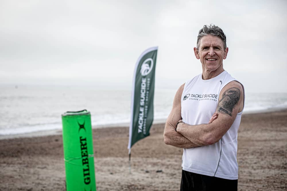 Southsea local Paul Pook, a former professional rugby player and international coach, will take to the freezing sea to launch a suicide prevention campaign.