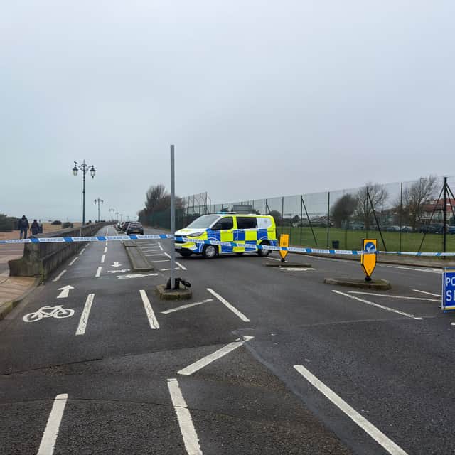 Police have cordoned off Eastney Esplanade  from the Tenth Hole to Southsea Rose Garden.