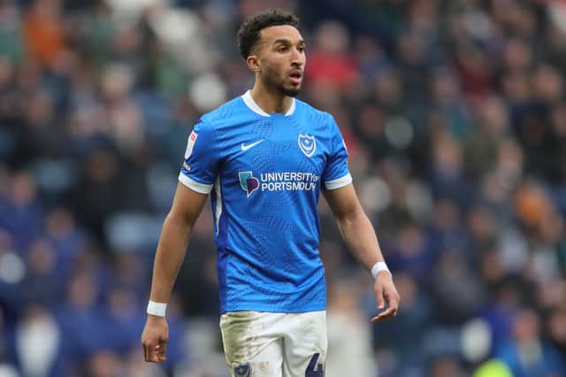 Jacob Brown made his Pompey debut in Saturday's 1-0 defeat at Deepdale. Picture: Alun Roberts/ProSportsImages