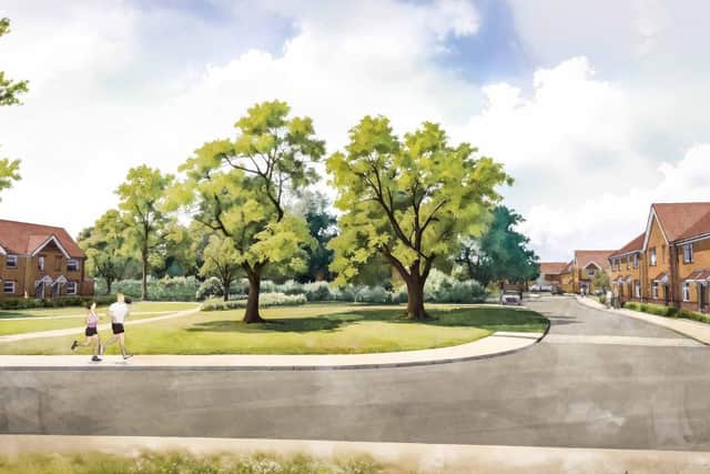 Artist's impression of the Locks Heath housing development