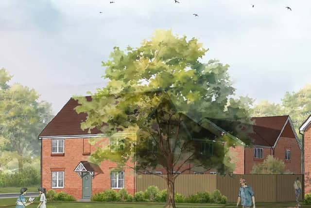 Artist's impression of the Locks Heath housing development