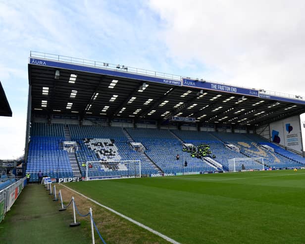 The Fratton Park pitch ahead of the recent clash with West Brom on January 31. Pic: Graham Hunt/ProSportsImages