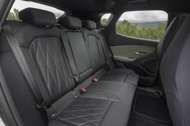 Interior space is excellent, because it's a surprisingly large car