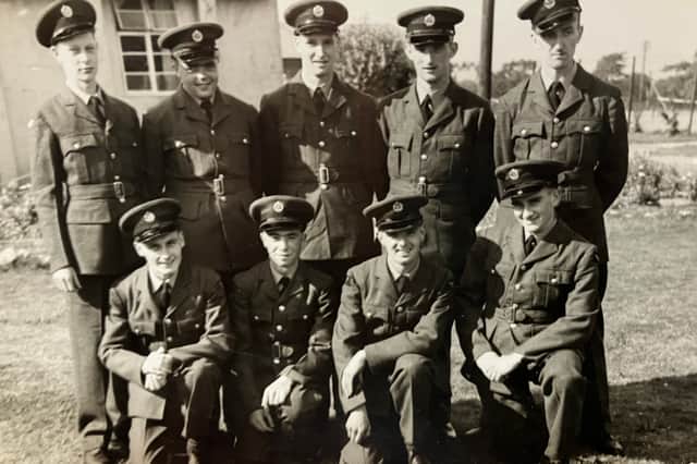 Richard Thomson - front row, second from left - during his National Service in the 1950s