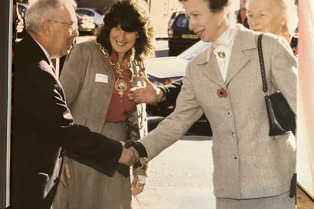 Richard Thomson meets Princess Anne at the reopening of Gosport Citizens Advice Bureau