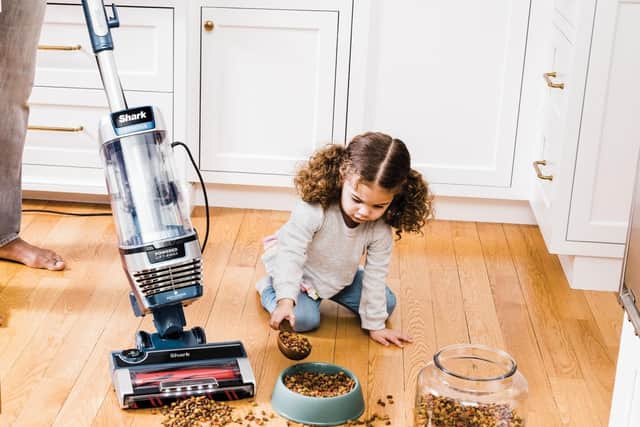 The vacuum switches from carpet to hard-floor mode automatically