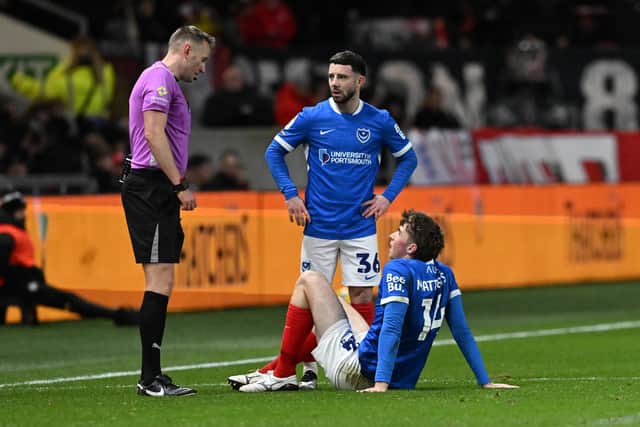 Hayden Matthews suffered ankle ligament damage at Bristol City on New Year’s Day, putting him out for two months. Picture: Graham Hunt/ProSportsImages