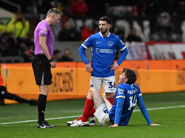 Hayden Matthews suffered ankle ligament damage at Bristol City on New Year’s Day. Picture: Graham Hunt/ProSportsImages