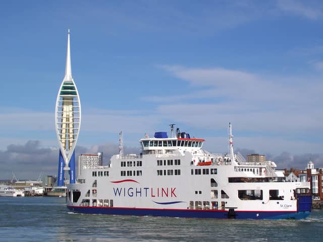 The Wightlink ferry 'St Clare' has crashed into the Gunwharf ferry terminal, with both sustaining damage. Several services have been cancelled this afternoon.