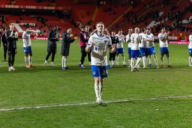 Pompey's Terry Devlin. Pic: Toyin Oshodi/ProSportsImages