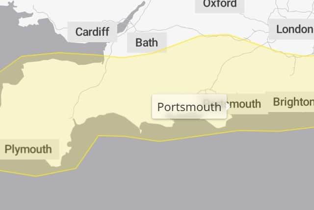 A weather warning has been issued
