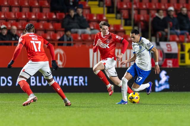 Gustavo Caballero was handed his first Pompey start in Tuesday night's 3-1 win at Charlton. Picture: Toyin Oshodi/ProSportsImages