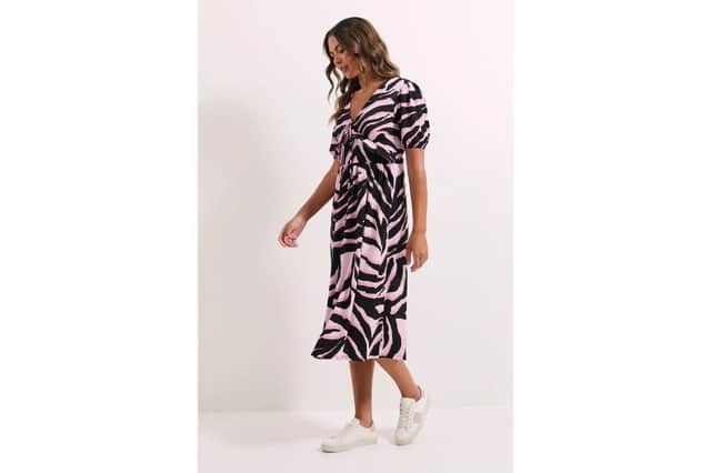 Dorothy Perkins pink zebra print jersey dress
