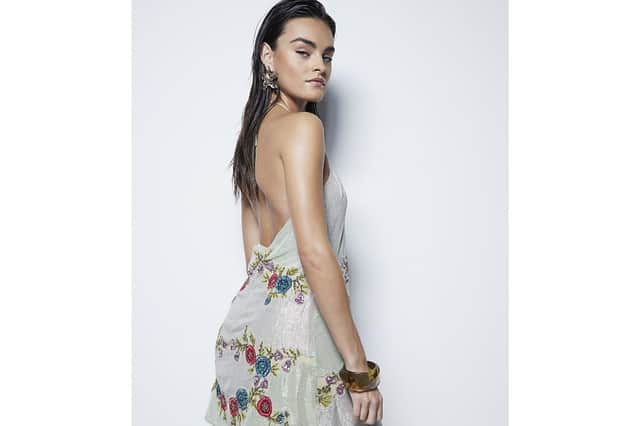 River Island floral halter neck dress