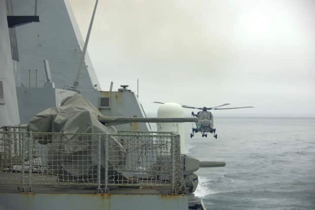 Aircraft crews were deployed alongside HMS Dauntless when she joined the French carrier strike group.
