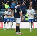 Gustavo Caballero celebrates opening the scoring for Pompey in their 3-1 win at Millwall. Picture: Stephen Flynn/ProSportsImages