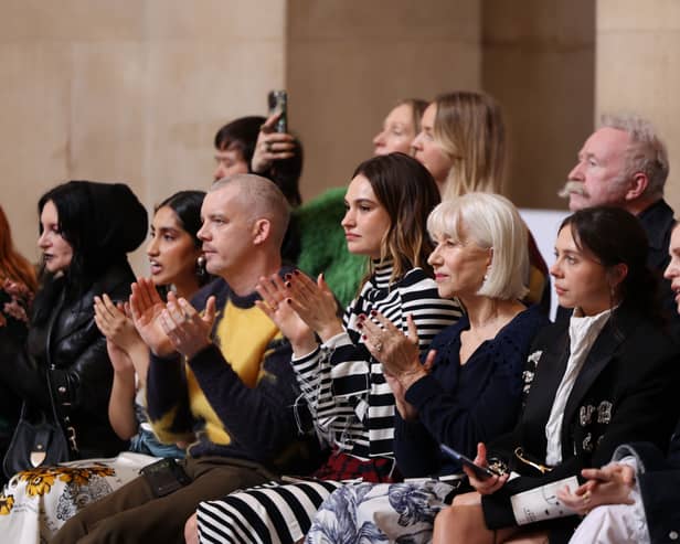 Lily James stuns in stripe dress at LFW Erdem Show — here’s how to get the look for less (aff)