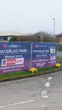 Signs have appeared in Waterlooville confirming a new Aldi, Costa and KFC will open this year.