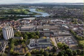 Aerial view of Fareham town centre