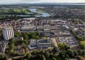 Aerial view of Fareham town centre