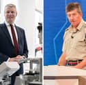 From L: Minister for defence readiness and industry, Luke Pollard, and First Sea Lord General Sir Gwyn Jenkins. Both praised the current programme to build new Type 31 frigates.