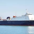 MV Caesarea Trader, operated by DFDS, sailing from Portsmouth International Port on the morning of February 25, two weeks after a fire broke out in the engine room.