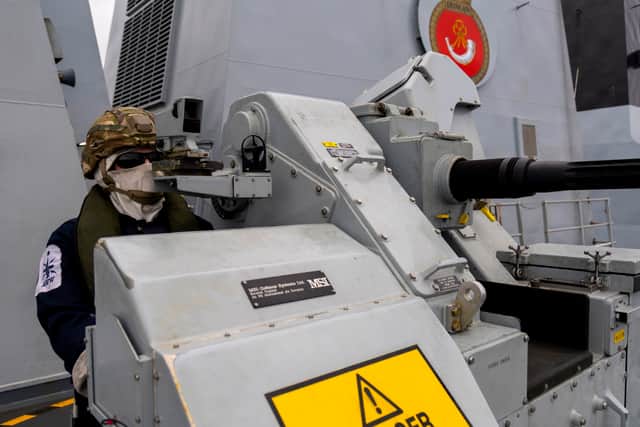 The Type 45 Destroyer was tasked with fending off attacks from a range of autonomous systems, showcasing her cutting-edge weaponry, radars and sensors during the intensive training off the Welsh coast.