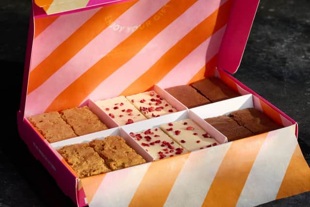 This isn't just any box of brownies - this one fits through your letter box. And it's a bargain