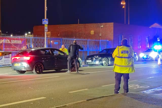 A police vehicle was involved in a collision in Goldsmith Avenue, Portsmouth