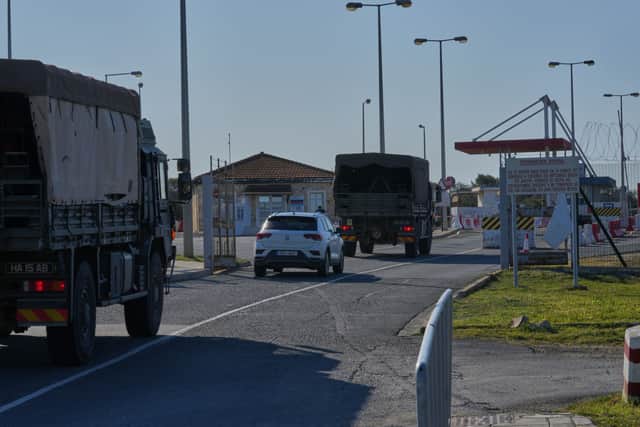 Families at RAF Akrotiri have been moved from the base following a drone strike.