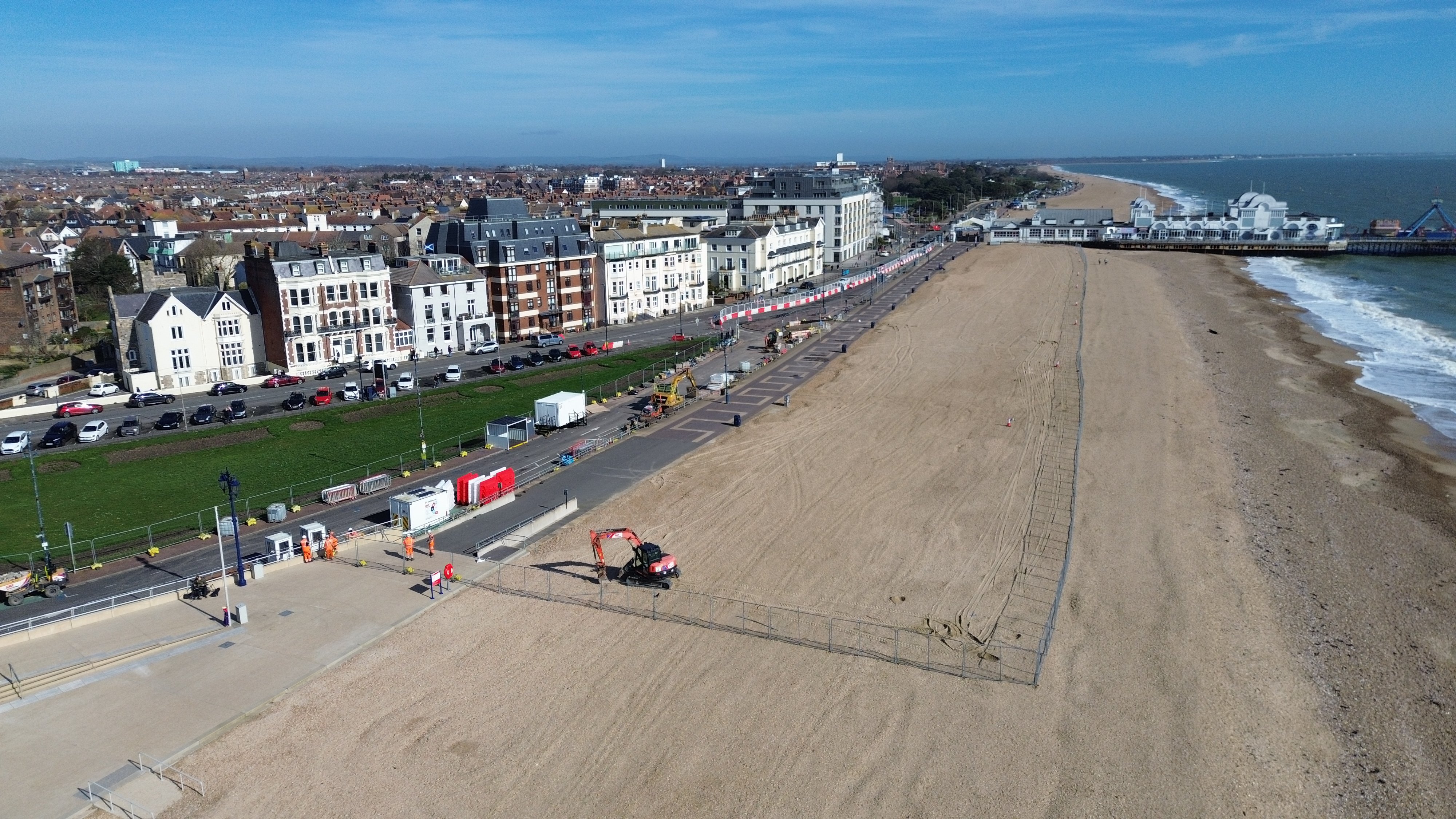 Promenade next to South Parade Pier closed for the next phase of the ...