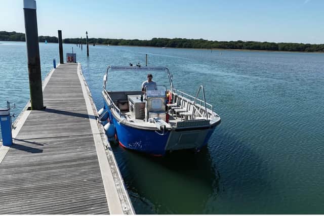 The new Hayling Island ferry that will run from Sparkes Marina to East Head.