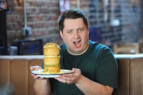The News, Portsmouth reporter David George took on the Piescraper challenge at Piecaramba! in Albert Road, Southsea, on Tuesday, March 3, 2026, as part of British Pie Week.