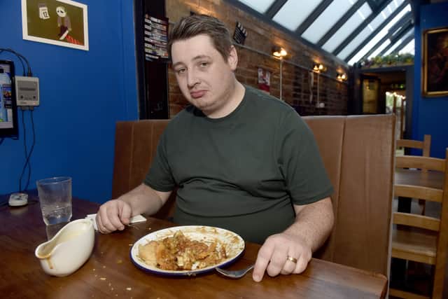 The News, Portsmouth reporter David George took on the Piescraper challenge at Piecaramba! in Albert Road, Southsea, on Tuesday, March 3, 2026, as part of British Pie Week.