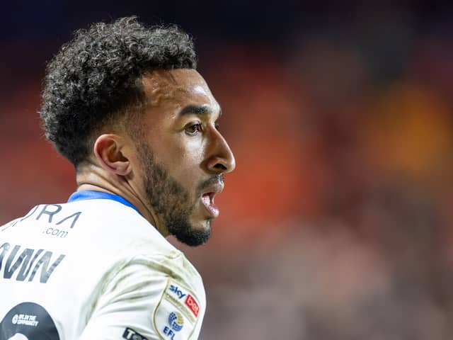 Luton loanee Jacob Brown has struggled to dislodge Colby Bishop from John Mousinho's side. Picture: Toyin Oshodi/ProSportsImages