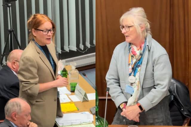 Cllr Zoe Huggins and Cllr Julie Westerby at the extraordinary Gosport Borough Council meeting