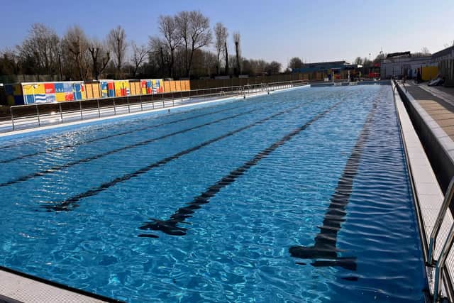 Hilsea Lido is now full of water.
The pool currently doesn't have any chemicals in it and the filters haven't been switched on yet. It is being tested, so the contractors will leave the pool at this level for a week, with a surveyor regularly measuring the water levels.
After this the pool will be filled completely, and pool experts Barr and Wray will come and turn the filters on.
