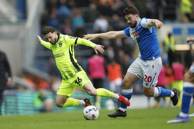 Conor Chaplin tangles with Blackburn's Eiran Cashin in the 1-1 draw. Picture: Paul Thompson/ProSportsImages
