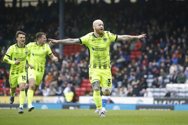 Connor Ogilvie scored for Pompey in Saturday’s 1-1 draw at Blackburn.