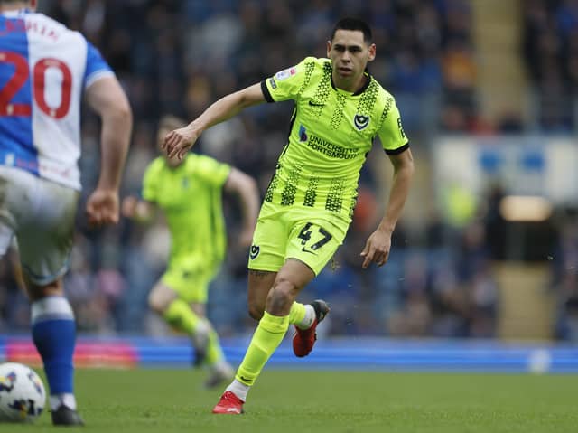 Gustavo Caballero was recalled to Pompey's side for the 1-1 at Blackburn, represented his fourth start. With all coming away from Fratton Park. Picture: Paul Thompson/ProSportsImages