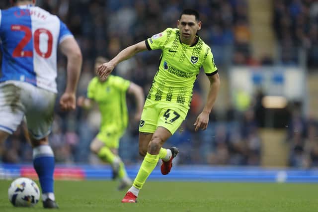 Gustavo Caballero was recalled to Pompey's side for the 1-1 at Blackburn, represented his fourth start. With all coming away from Fratton Park. Picture: Paul Thompson/ProSportsImages