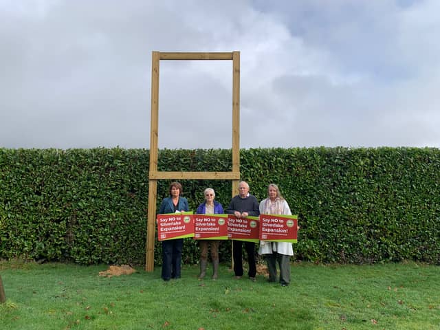 Samantha Davies, Machen Barker, Jenny Barker and Julia Stevens representing the Community Against Silverlake Expansion group (L to R)
