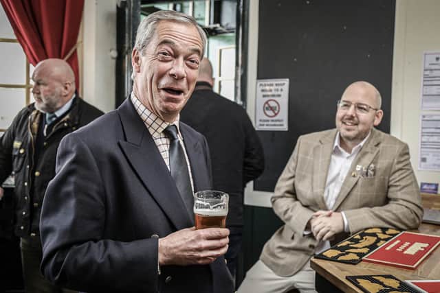 Nigel Farage at The Wellington Pub in Old Portsmouth.