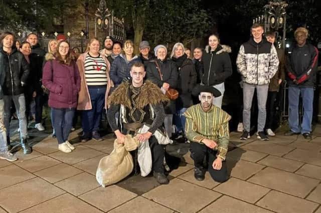 Supernatural Tours holds ghost tours in Old Portsmouth. Front are James Kemp, left, and Andrew Frewing-House, right.