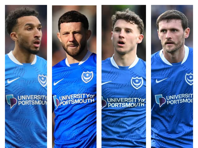 From left to right: Jacob Brown, Conor Chaplin, Adrian Segecic and John Swift are all Pompey No10 considerations.