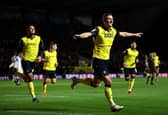 Oxford United's Jame Donley celebrates his winner against Blackburn Rovers last night. Pic: Getty