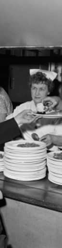 Mashed potatoes were an essential component of many school dinners in the 60s and 70s. They were essential for soaking up the gravy, and many of you remember them being served using an ice cream scoop.