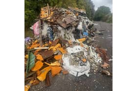 More than 15 tonnes of waste, including hazardous asbestos, was tipped in a layby near Alton in Hampshire last September, costing East Hampshire District Council more than £20,000 to clear


