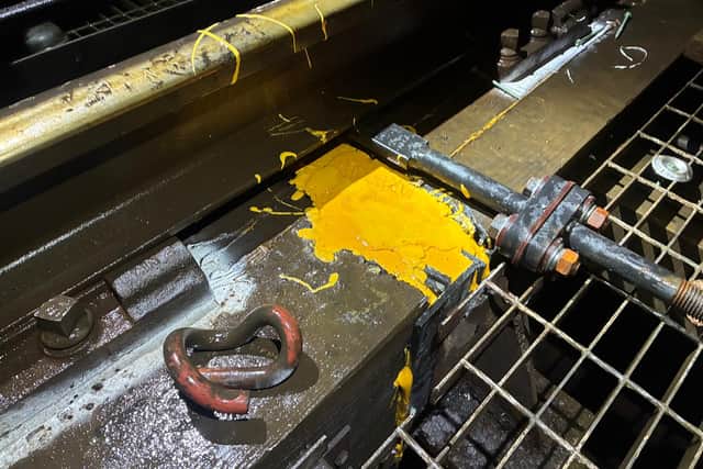 Network Rail to carry out urgent track repairs on a railway bridge on Sunday, March 15.
Pictured: The broken wheel timber on Portcreek viaduct.